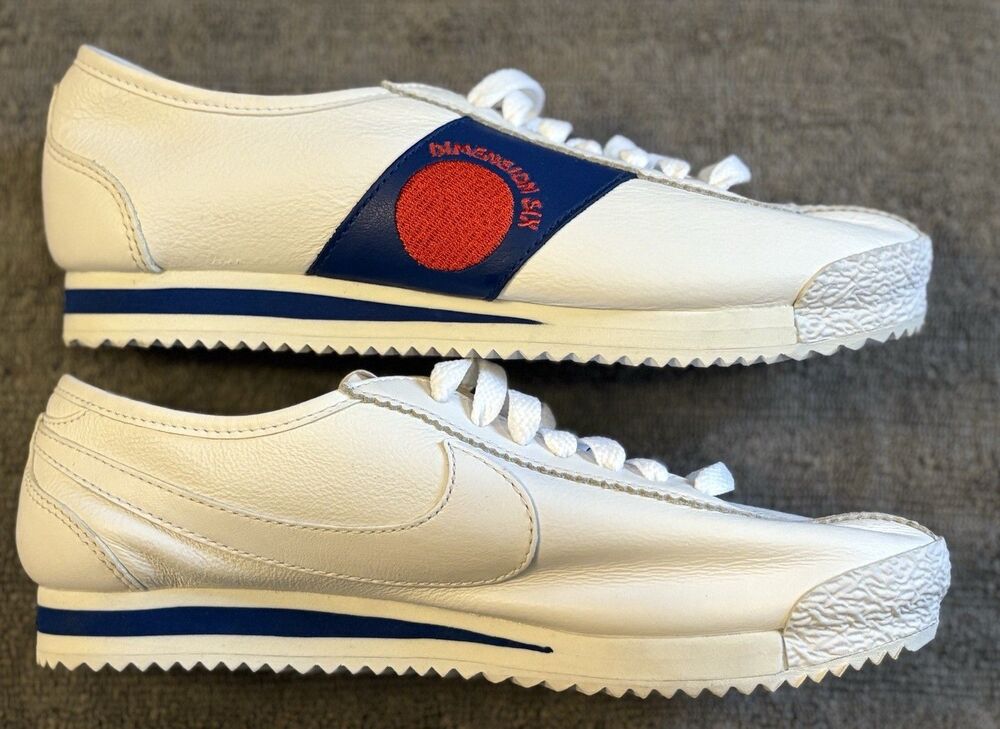 Nike Cortez 72 Shoe Dog Dimension Six Leather White Retro CJ2586-101 Men's SZ 5
